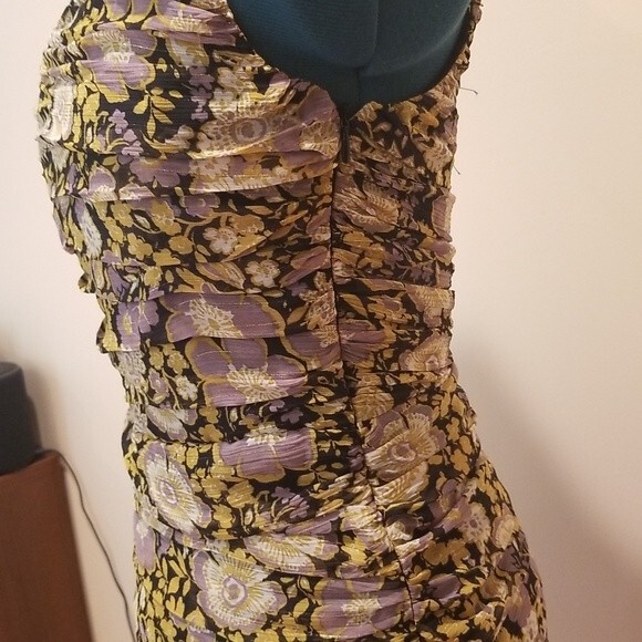 NWT Zara Floral One Shoulder Mini Dress, size M - Picture 4 of 14